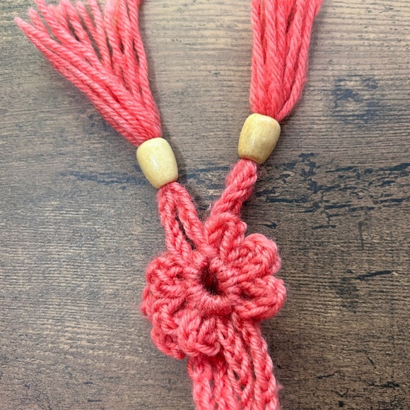 Vintage Striped Knit Beanie with Tassels – 1970s/1980s Handmade Winter Hat - Picture 5 of 5